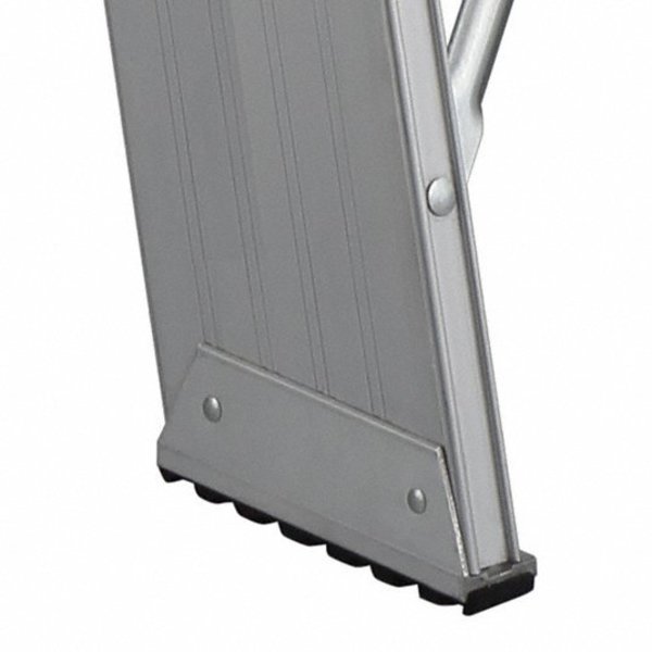 3 Steps, Aluminum Step Stand, 375 lb. Load Capacity, Silver