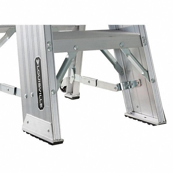2 Steps, Aluminum Step Stand, 375 lb. Load Capacity, Silver, Standards: ANSI