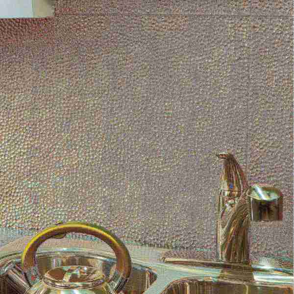 Fasade 18in x 24in Hammered Vintage Metal Backsplash Panel 5pk