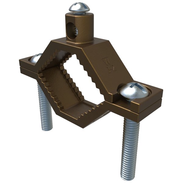 Permaground Brass Ground Clamp, Conducto