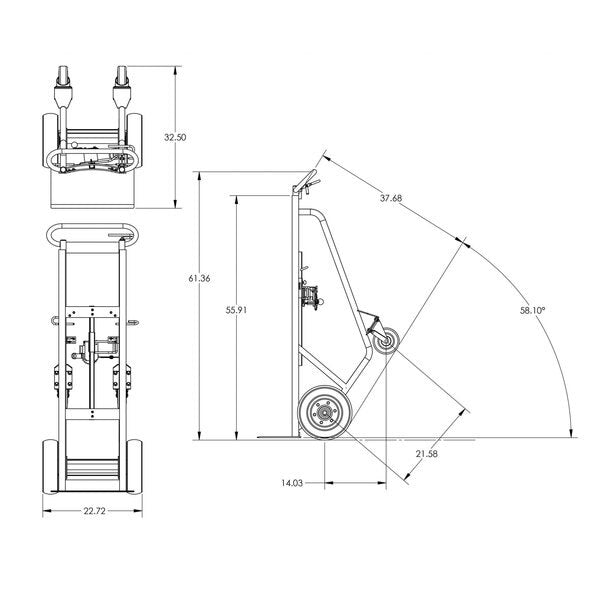Casino Hand Truck, Extended Frame