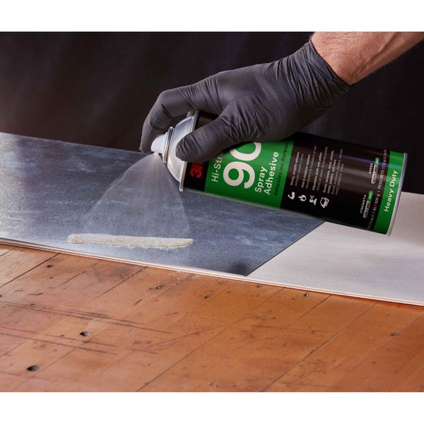 Spray Adhesive, Hi-Strength 90 Series, Clear, 12.23 oz, Aerosol Can