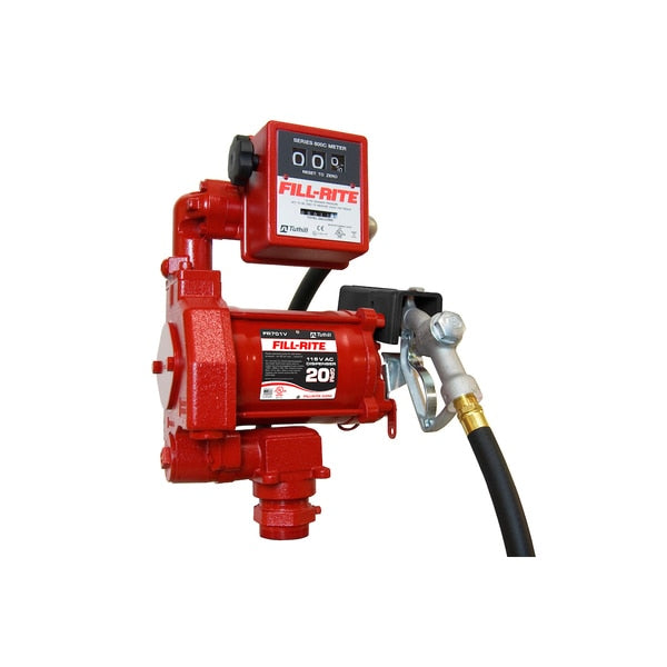Pump Flow Meter, 3-Wheel, 3/4 In, 5-20 gal.