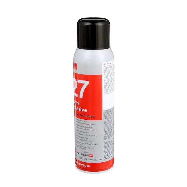 Spray Adhesive, 16 fl oz, Aerosol Can, Clear, 27