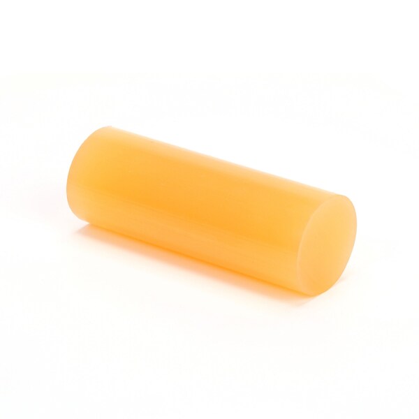 Hot Melt Adhesive, Tan, 1 in Diameter, 3 in Length, 50 sec Begins to Harden
