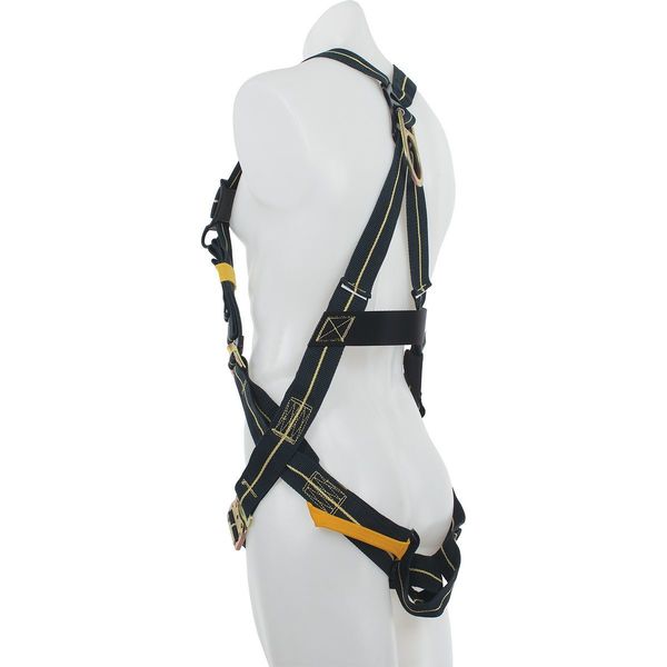 Weld Harness, Qck Connect Leg, Blk/Ylw, M/L