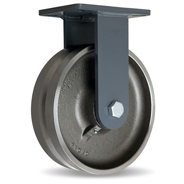 Rigid Caster, Ch 10X3 Fs V-Grooved