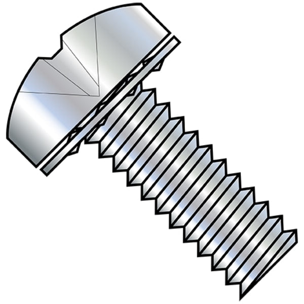 #10-32 x 1 in Phillips Pan Machine Screw, Zinc Plated Steel, 3000 PK