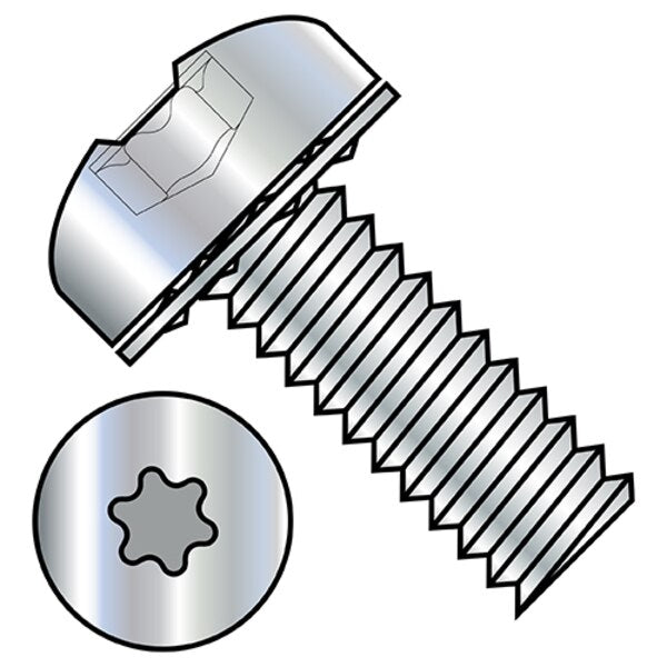 #10-32 x 1/2 in Torx Pan Machine Screw, Zinc Plated Steel, 5000 PK