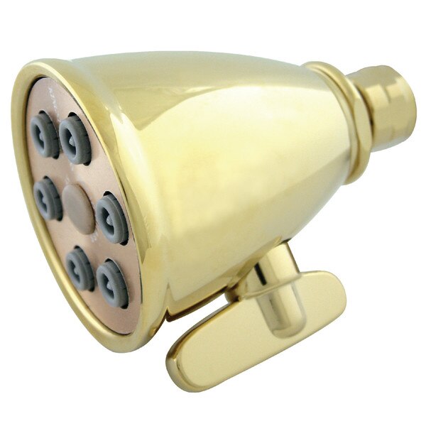 Shower Head, Polished Brass, Wall Mount