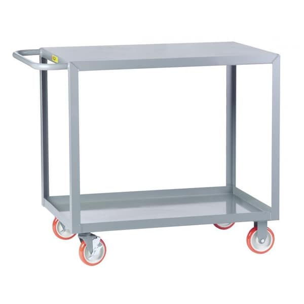 12 ga. Steel Utility Cart, 2 Shelves, 1200 lb