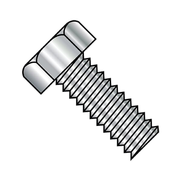 #10-32 x 1 in Hex Hex Machine Screw, Plain Steel, 2000 PK