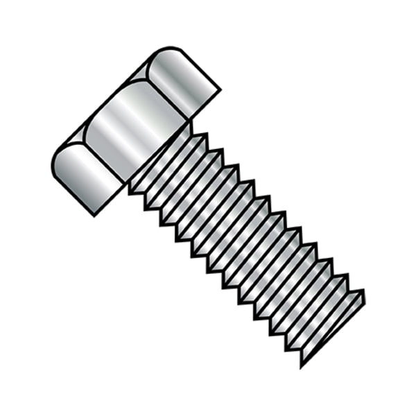 #10-24 x 5/8 in Hex Hex Machine Screw, Plain Steel, 3000 PK