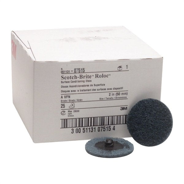 Scotch Brite Roloc Surface Conditioning Discs Very Fine Blue, 2