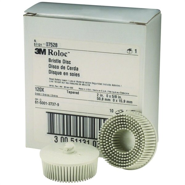 Scotch-Brite Roloc Bristle Discs 120 Grit Fine White, 2
