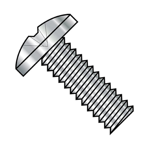#10-32 x 1/2 in Phillips Binding Machine Screw, Plain Steel, 3000 PK