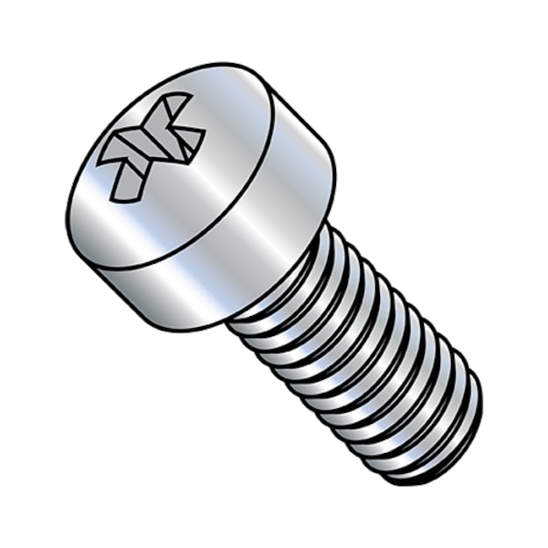 #10-32 x 1-1/2 in Phillips Fillister Machine Screw, Zinc Plated Steel, 3000 PK