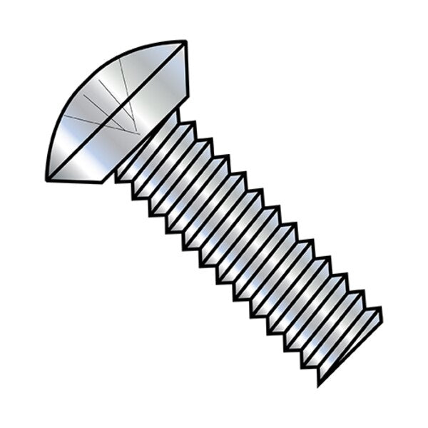 #10-32 x 1/4 in Phillips Oval Machine Screw, Zinc Plated Steel, 10000 PK