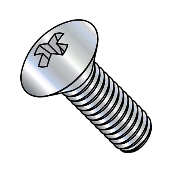 #10-32 x 1-1/2 in Phillips Oval Machine Screw, Zinc Plated Steel, 3500 PK