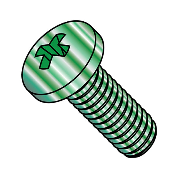 #10-32 x 1/4 in Phillips Pan Machine Screw, Zinc Plated Steel, 9000 PK