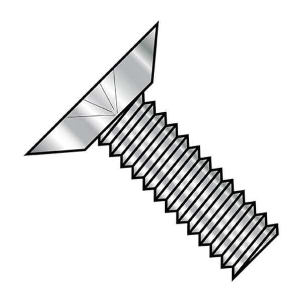 #10-32 x 1 in Phillips Flat Machine Screw, Plain Steel, 2000 PK