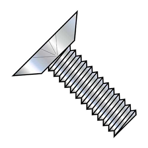 #10-32 x 5/16 in Phillips Flat Machine Screw, Zinc Plated Steel, 10000 PK