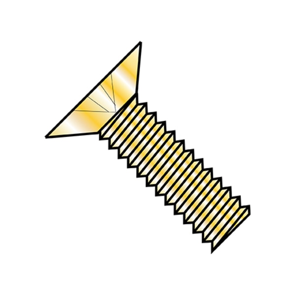 #10-24 x 5/8 in Phillips Flat Machine Screw, Cadmium Steel, 2000 PK