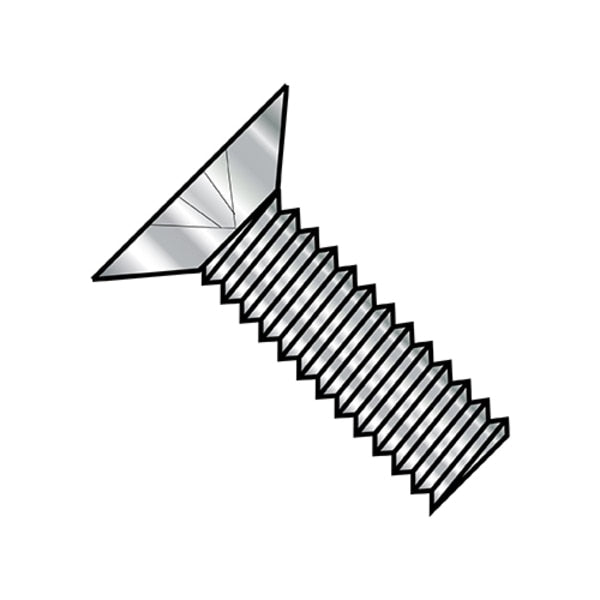 #10-32 x 1 in Phillips Flat Machine Screw, Plain Stainless Steel, 1000 PK