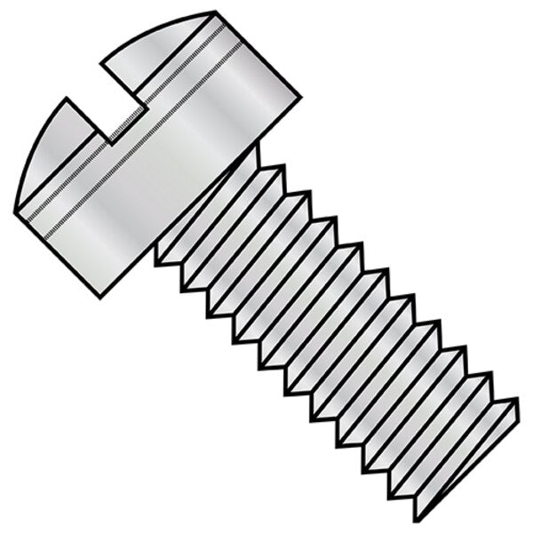 #10-32 x 3/8 in Slotted Fillister Machine Screw, Cadmium Steel, 500 PK