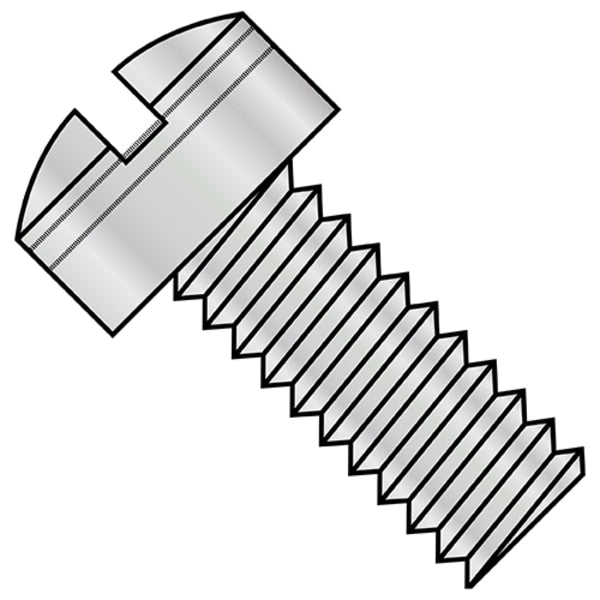 #10-32 x 1/2 in Slotted Fillister Machine Screw, Cadmium Steel, 500 PK
