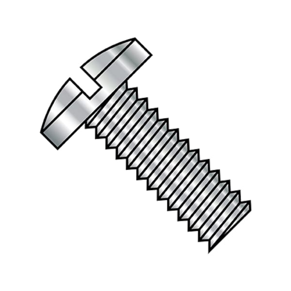 #10-32 x 1/2 in Slotted Binding Machine Screw, Plain Steel, 3000 PK