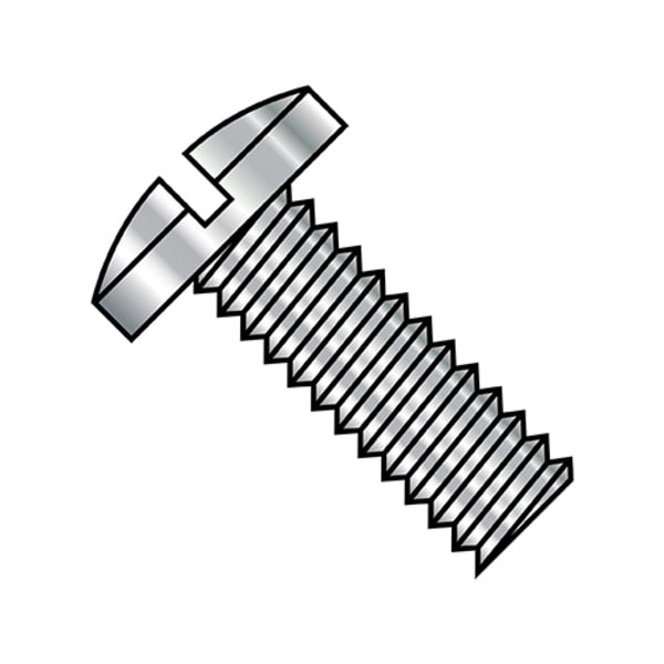 #10-32 x 1 in Slotted Binding Machine Screw, Plain Steel, 2000 PK