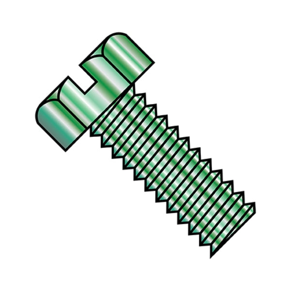 #10-32 x 3/8 in Slotted Hex Machine Screw, Zinc Plated Steel, 9000 PK