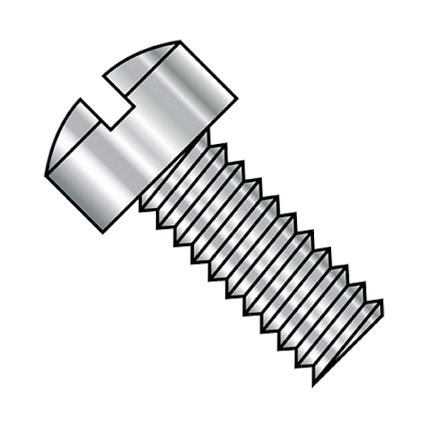 #12-24 x 1/2 in Slotted Fillister Machine Screw, Plain Steel, 2000 PK