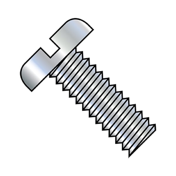 #10-32 x 1-5/8 in Slotted Pan Machine Screw, Zinc Plated Steel, 2500 PK