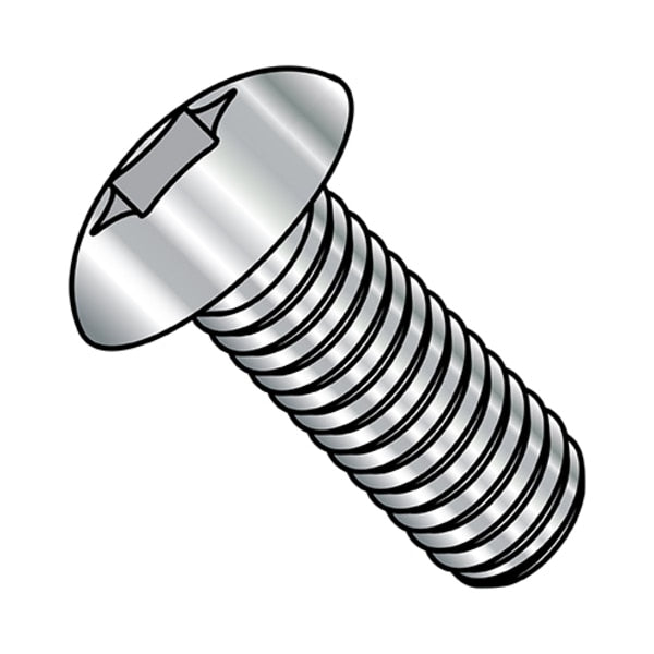#10-32 x 1/2 in Torx Truss Machine Screw, Plain Stainless Steel, 3500 PK