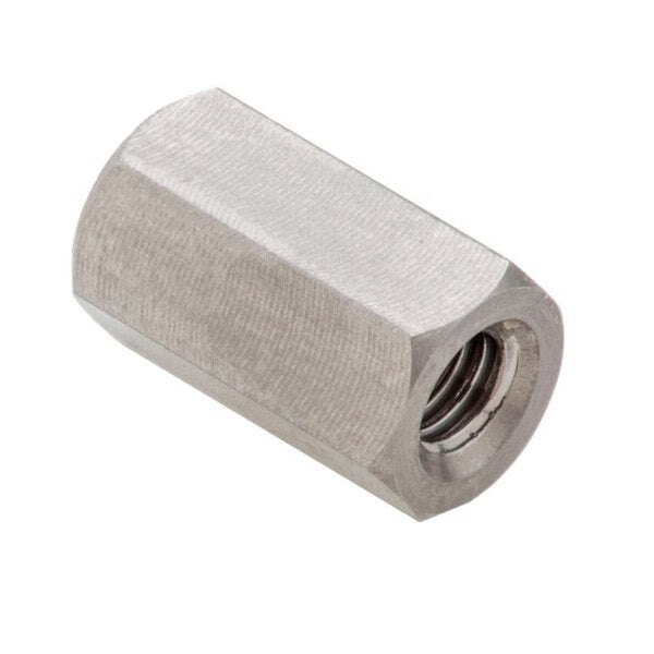 Coupling Nut, M4, 18-8 Stainless Steel, Not Graded, Plain, 12 mm Lg, 7 mm Hex Wd