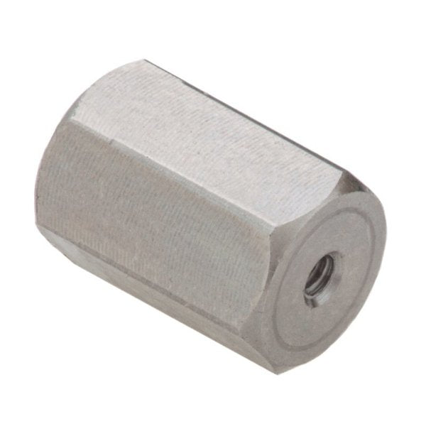 Coupling Nut, #0-80, 316 Stainless Steel, Not Graded, Plain, 3/8 in Lg, 1/4 in Hex Wd
