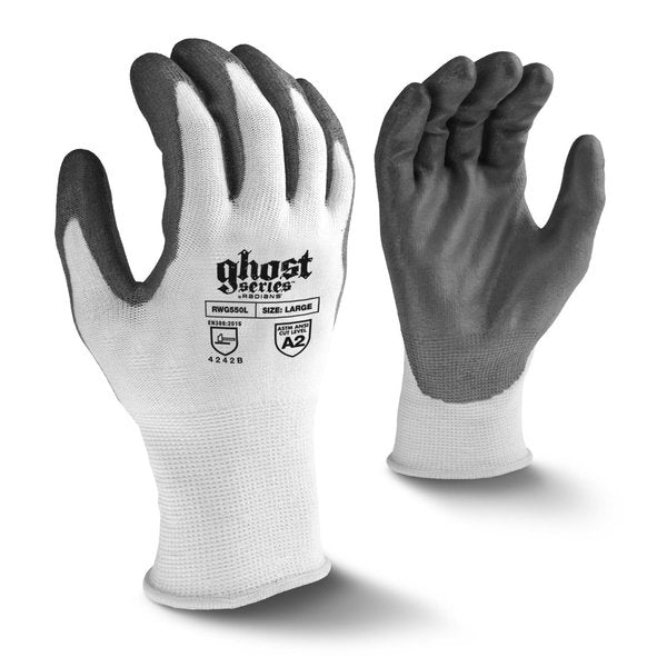 Cut Resistant Coated Gloves, A2 Cut Level, Polyurethane, S, 1 PR