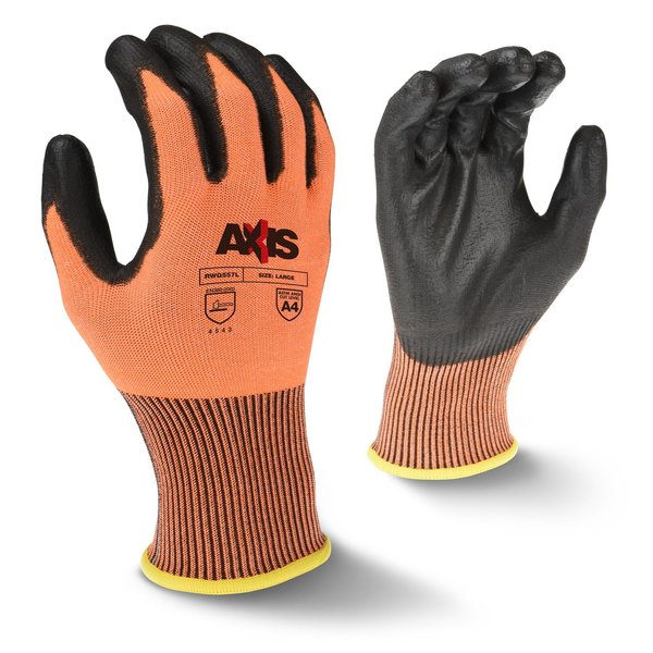Cut Resistant Coated Gloves, A4 Cut Level, Polyurethane, 2XL, 1 PR