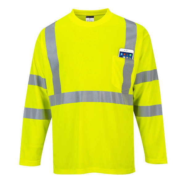 Hi-Vis Long Sleeved T-Shirt, XL