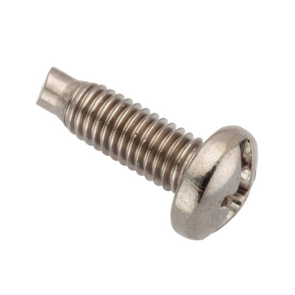 #10-32 x 1/2 in Combination Phillips/Slotted Pan Machine Screw, Plain Stainless Steel, 5 PK