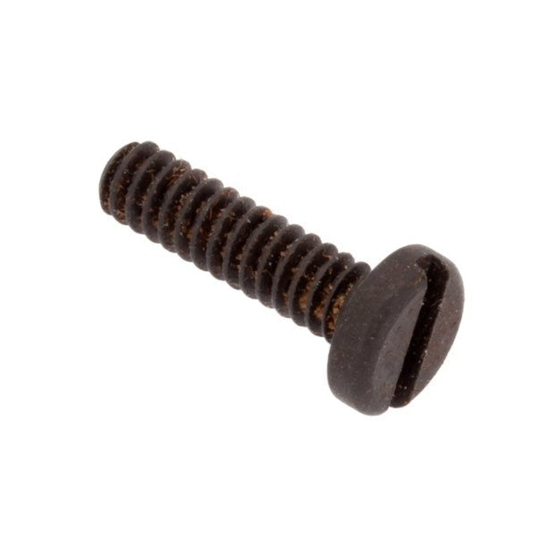 #6-32 x 1/2 in Slotted Pan Machine Screw, Black Oxide Alloy Steel