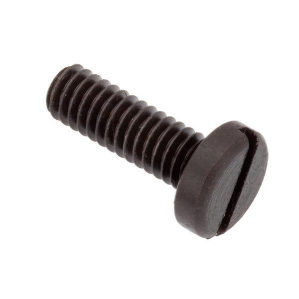 #8-32 x 1/2 in Slotted Pan Machine Screw, Black Oxide Alloy Steel
