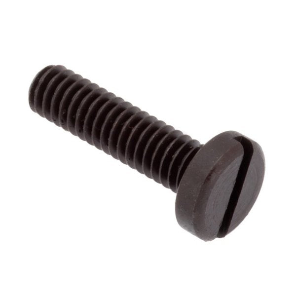 #8-32 x 5/8 in Slotted Pan Machine Screw, Black Oxide Alloy Steel