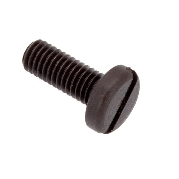 #10-32 x 1/2 in Slotted Pan Machine Screw, Black Oxide Alloy Steel