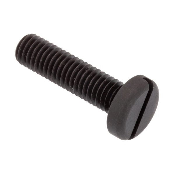 #10-32 x 3/4 in Slotted Pan Machine Screw, Black Oxide Alloy Steel
