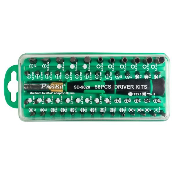 Screwdriver and Bit Set 58Pc