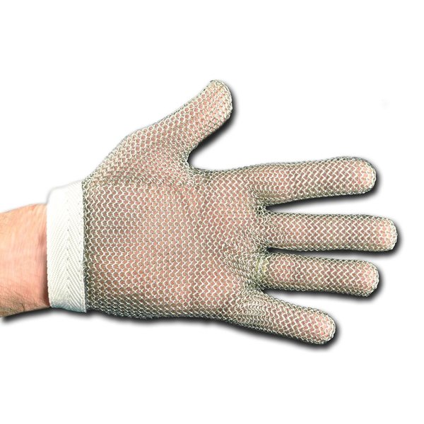 Cut Resistant Gloves, Stainless Steel Mesh, M, 1 PR