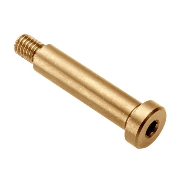 Shoulder Screw, 6g Thr Sz, 12mm Thr Lg, 16 mm Shoulder Lg, Brass